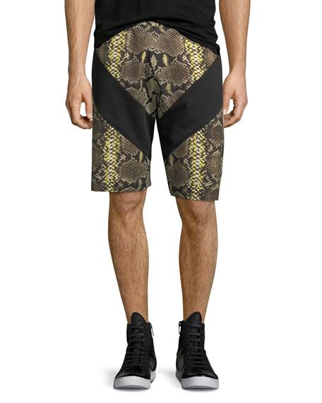 givenchy python-print cotton shorts|givenchy shorts.